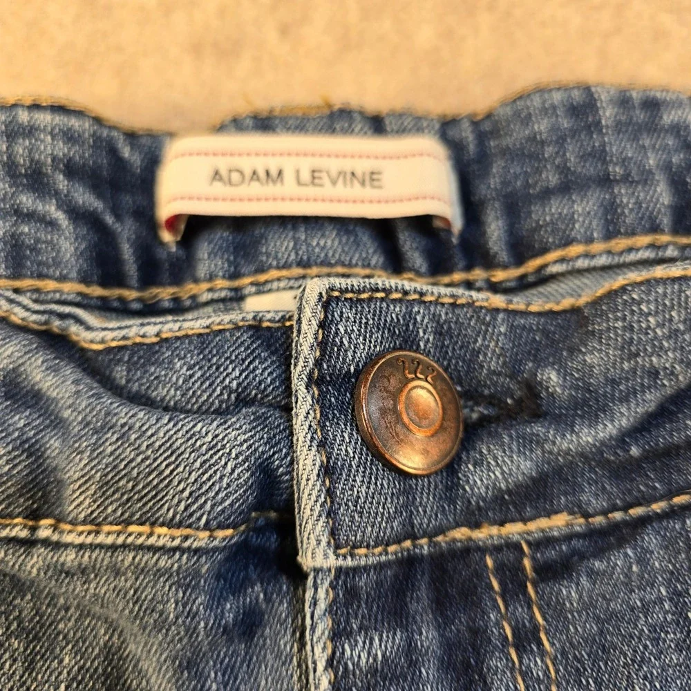 Adam Levine Womens Distressed Denim Shorts Lace Trim Medium Wash Blue Size 13 - Picture 6 of 6